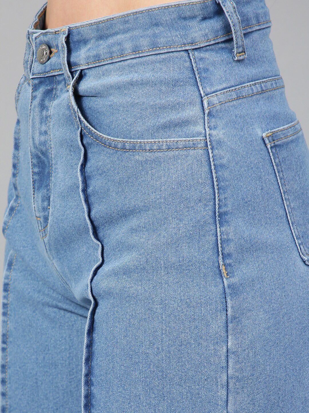 Kotty Women Jean Straight Fit High-Rise Light Fade Stretchable Jeans