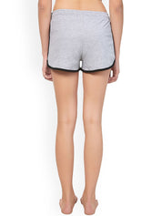 Kotty Women Grey Solid Lounge Shorts KTTSLEEPSHORTS183