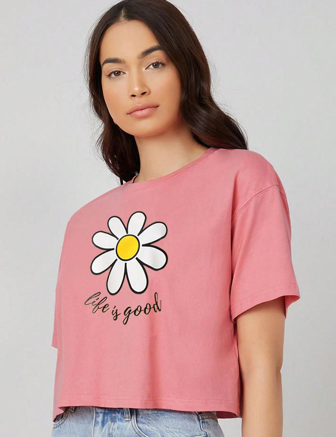 Kotty Women Graphic Printed Round Neck T-shirt