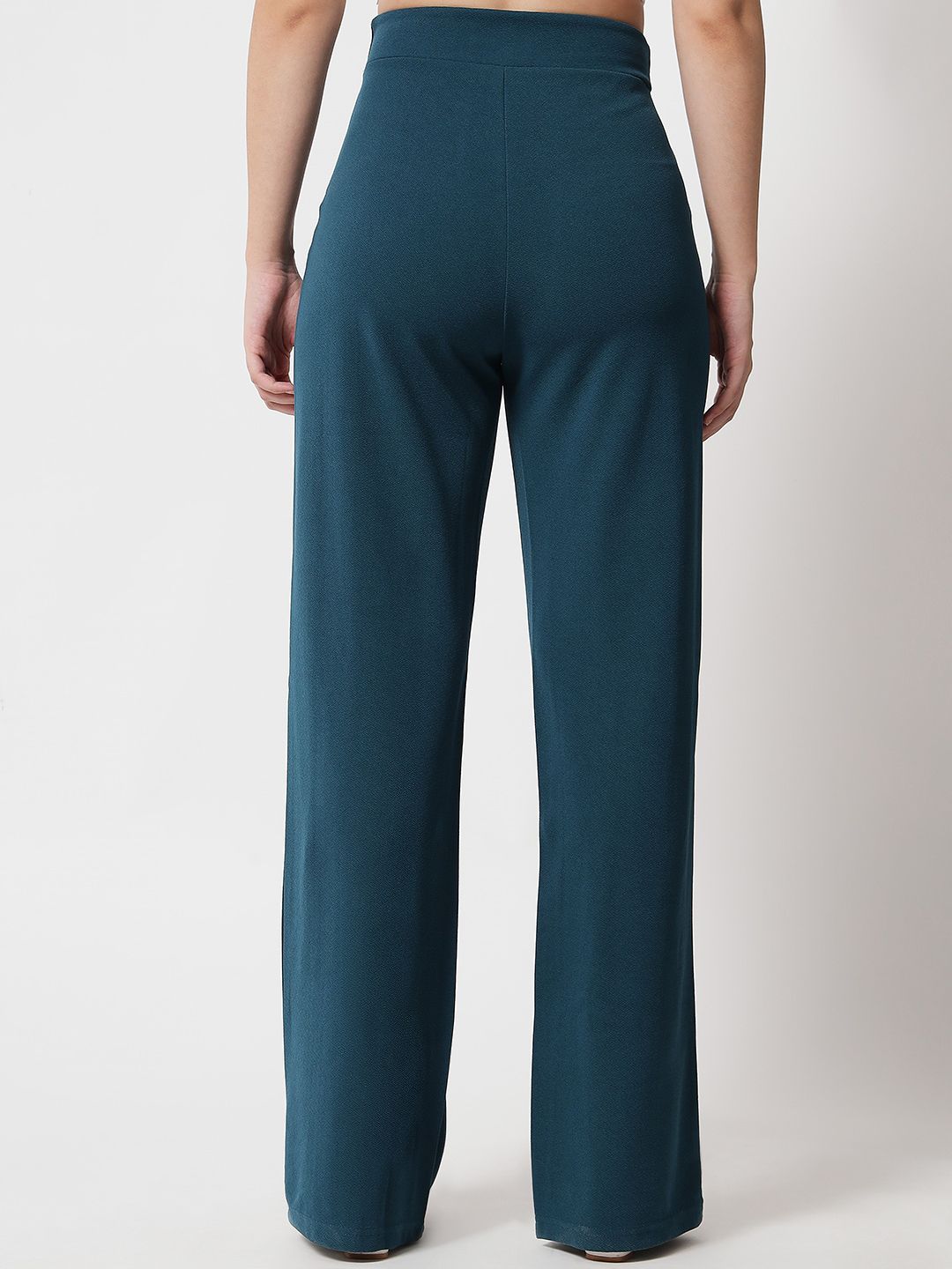 Kotty Women Pack Of 2 Relaxed Straight Leg High-Rise Easy Wash Trousers