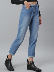Kotty Women Blue Regular Fit High-Rise Clean Look Stretchable Jeans