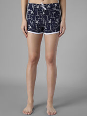 Kotty Women Conversational Printed Regular Fit Low-Rise Hot Pants Shorts