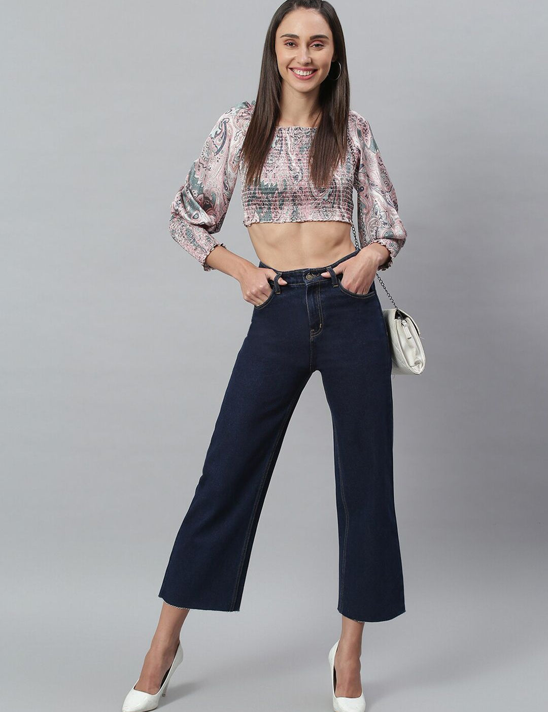 Kotty Women Blue Flared High-Rise Stretchable Jeans