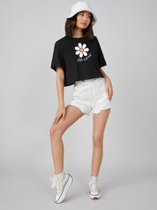 Kotty Floral Printed Cotton Oversized T-shirt