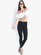 Kotty Women Black Skinny Fit High-Rise Clean Look Stretchable Jeans