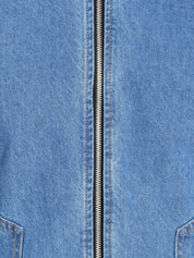 Kotty Men Blue Printed Biker Jacket