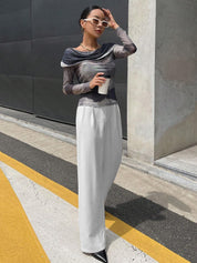 KOTTY BIZwear Women Straight Fit Pleated Trousers