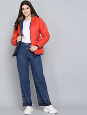 Kotty Women Orange Outdoor Padded Jacket