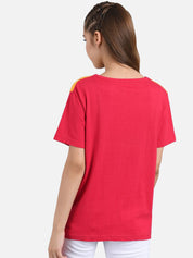 Kotty Women Pack of 2 Multicoloured Colourblocked Round Neck T-shirts