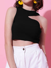 Kotty Women Solid High Neck Top