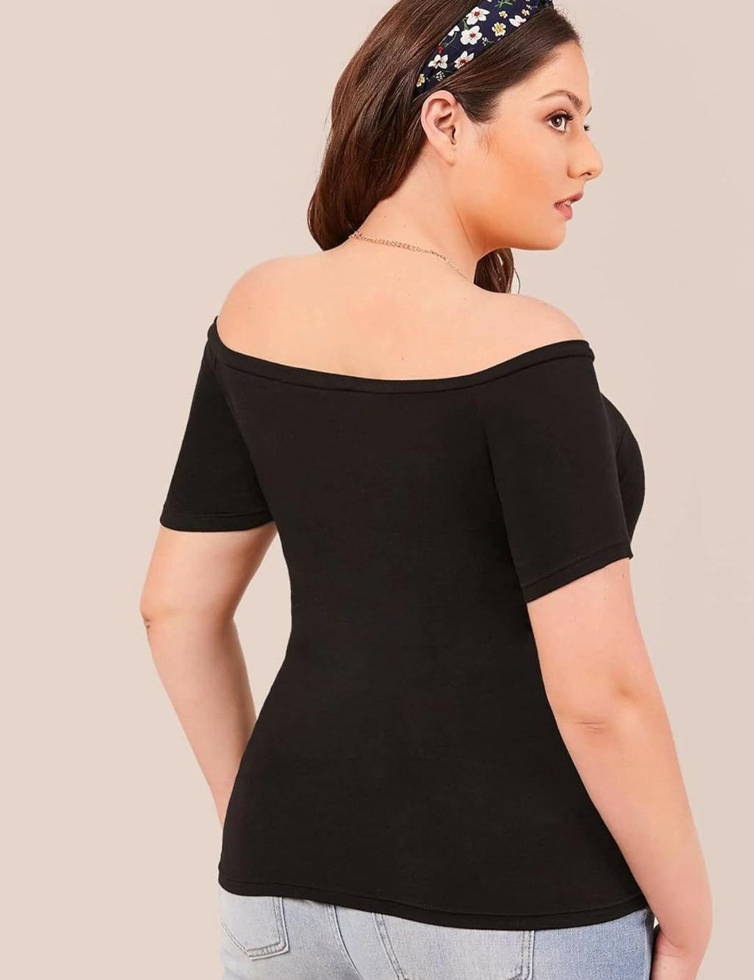 KOTTY Women Off-Shoulder Short Sleeve Top