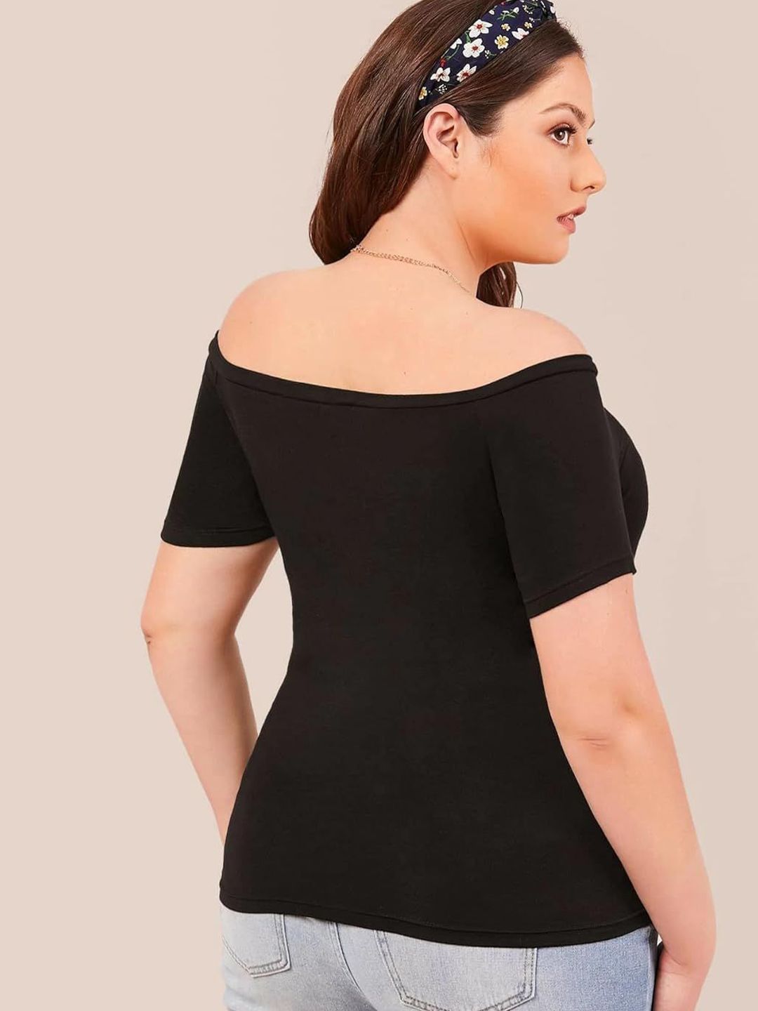 KOTTY Women Off-Shoulder Short Sleeve Top