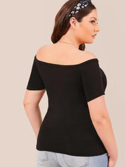KOTTY Women Off-Shoulder Short Sleeve Top