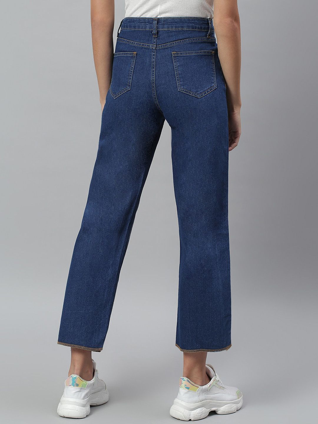 Kotty Women Blue Flared High-Rise Clean Look Jeans