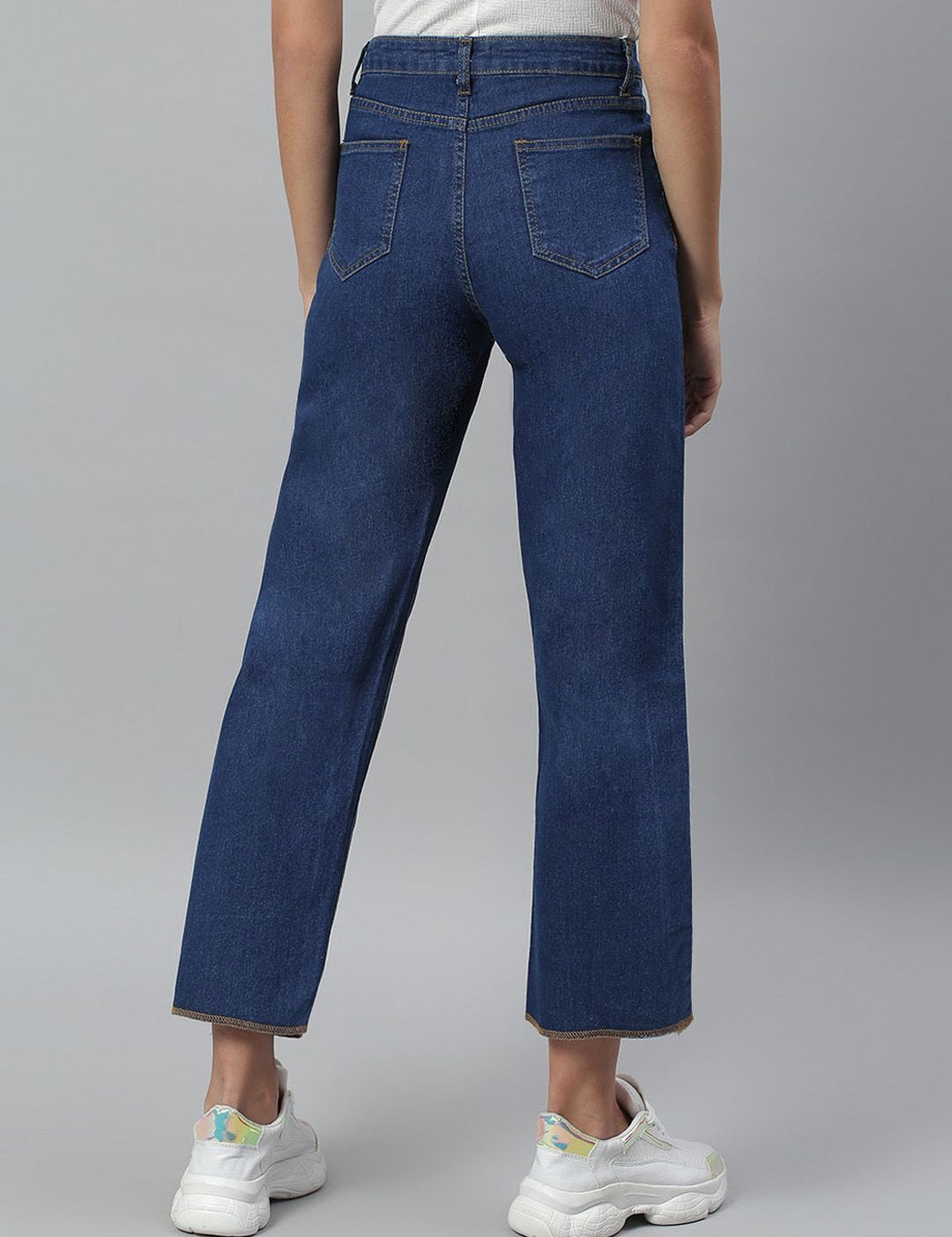 Kotty Women Blue Flared High-Rise Clean Look Jeans