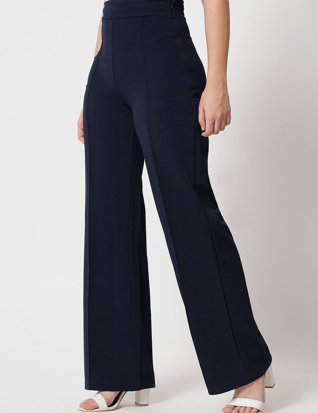 Kotty Womens Pack Of 2 Relaxed Straight Leg Straight Fit High-Rise Easy Wash Trousers