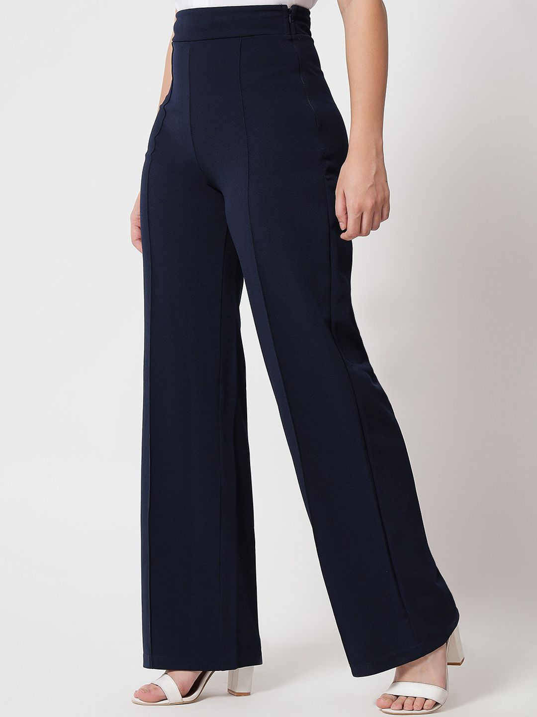 Kotty Womens Pack Of 2 Relaxed Straight Leg Straight Fit High-Rise Easy Wash Trousers