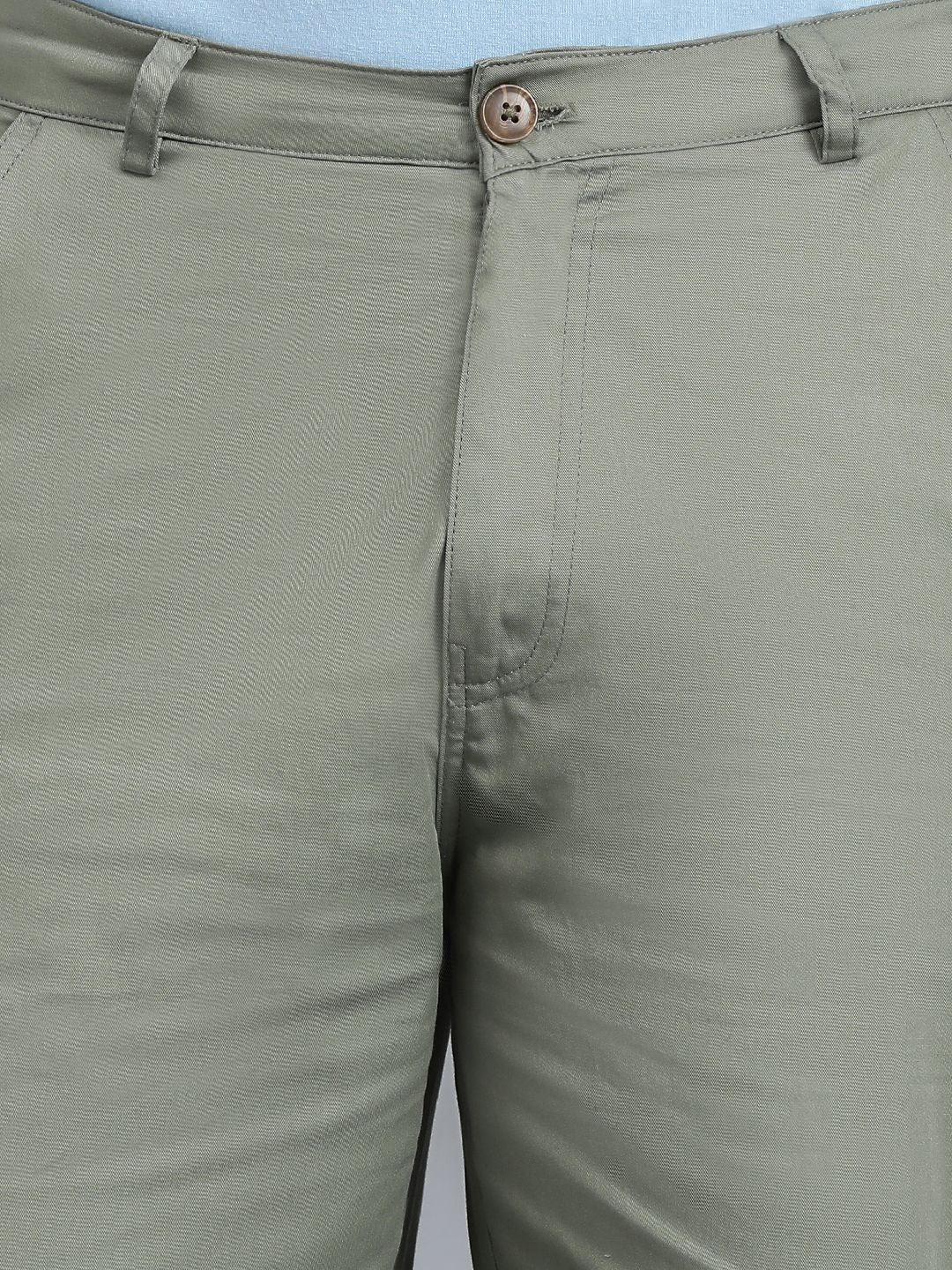 Kotty Men Relaxed Low-Rise Easy Wash Cargos Trousers