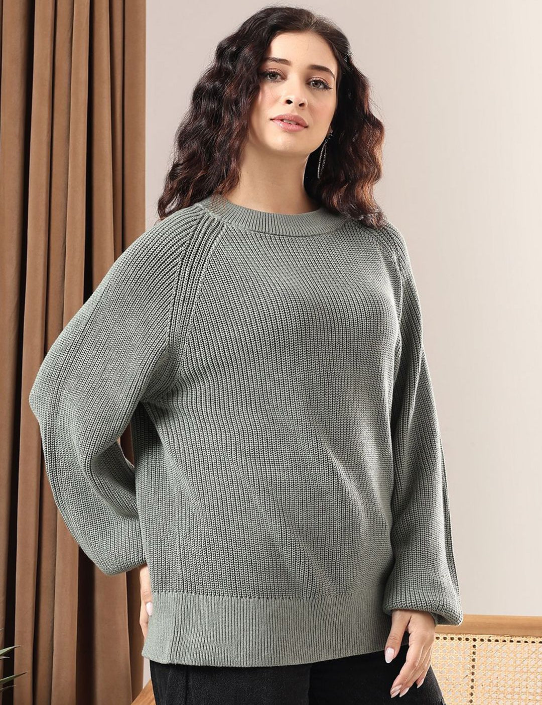 Kotty Women Ribbed Cotton Pullover