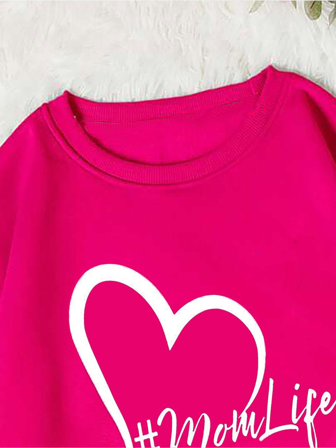 Kotty Pink Typographic Printed Fleece Sweatshirt