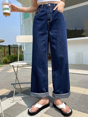 Kotty Women Straight Fit High-Rise Clean Look Stretchable Jeans