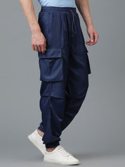 Kotty Men Relaxed Low-Rise Easy Wash Cargos Trousers