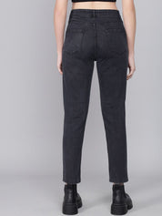 Kotty Women Black Skinny Fit High-Rise Mildly Distressed Jeans