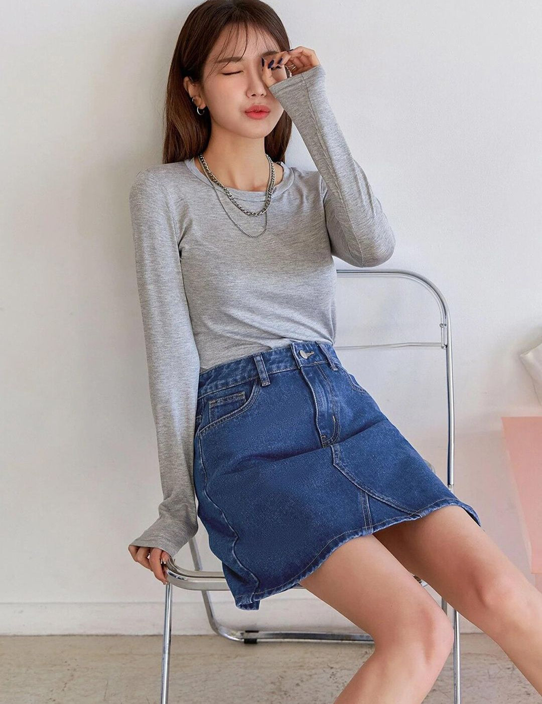 Kotty Denim A-Line Mini A-Line Skirt