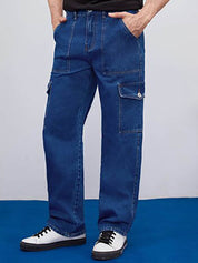 Kotty Men Jean Low-Rise Highly Distressed Stretchable Cropped Jeans