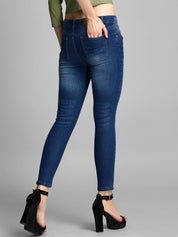 Kotty Women Blue Skinny Fit High-Rise Clean Look Cotton Jeans
