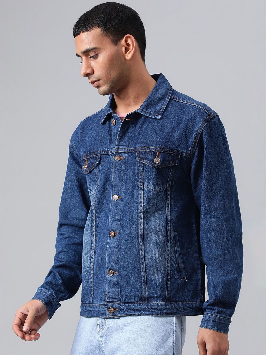 Kotty Men Washed Denim Jacket 