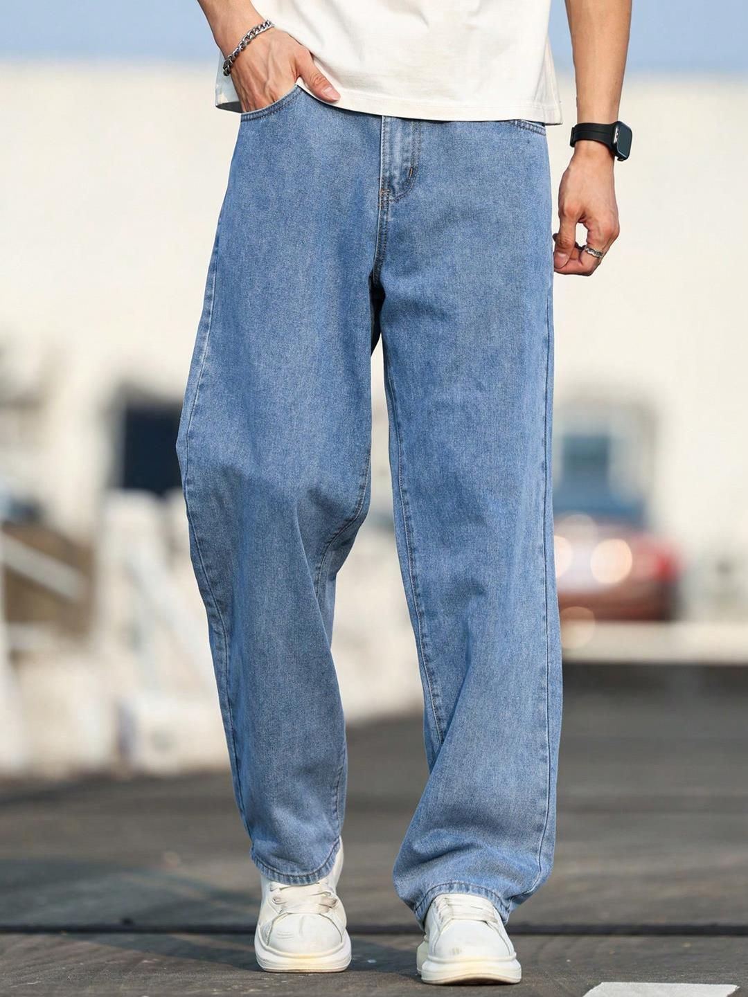 Kotty Men Straight Fit Mid-Rise Stretchable Jeans