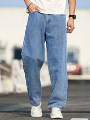 Kotty Men Straight Fit Mid-Rise Stretchable Jeans