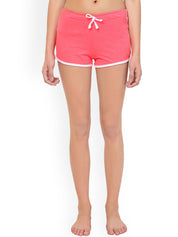 Kotty Women Pink Solid Lounge Shorts