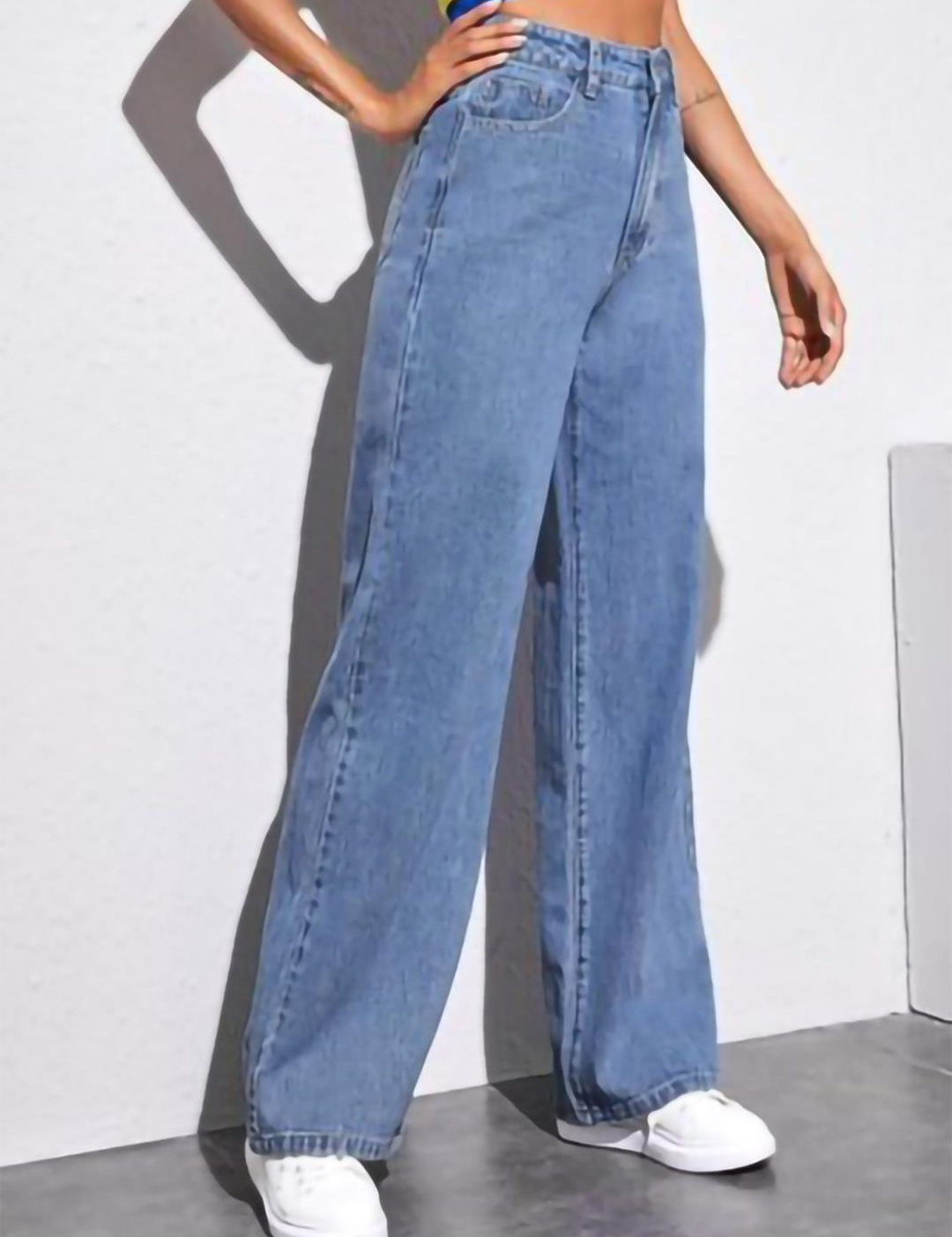 Kotty Women Jean Straight Fit High-Rise Clean Look Stretchable Jeans