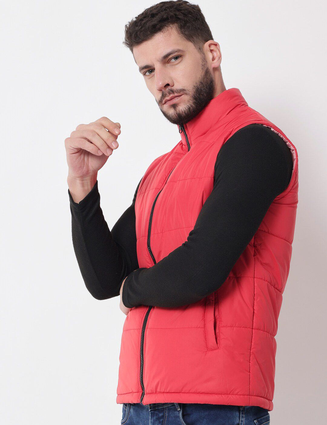 Kotty Men Red Outdoor Puffer Jacket