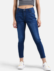 Kotty Women Blue Skinny Fit High-Rise Clean Look Jeans
