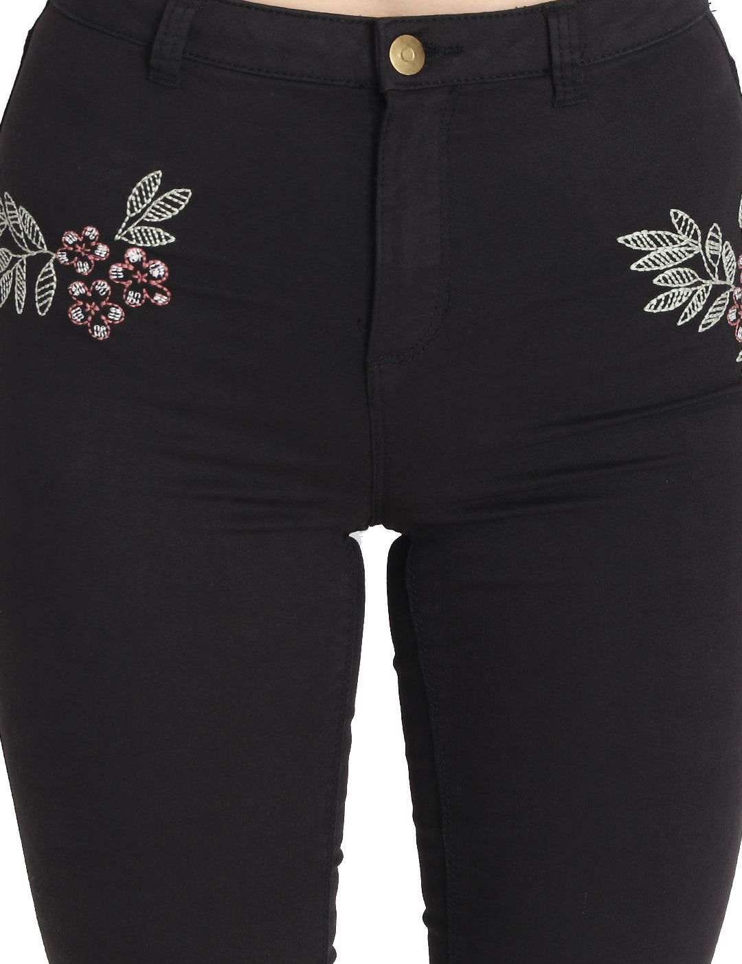 Kotty Women Black Skinny Fit High-Rise Clean Look Stretchable Jeans