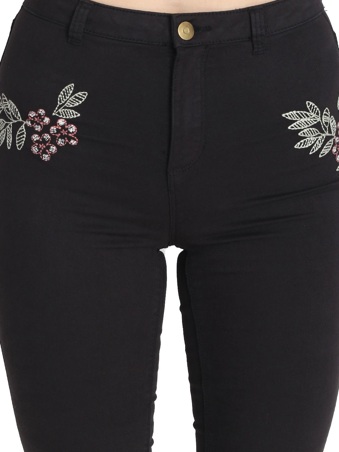 Kotty Women Black Skinny Fit High-Rise Clean Look Stretchable Jeans