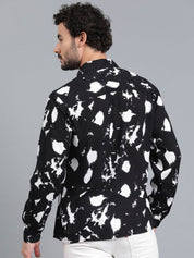 Kotty Men Spread Collar Dyed Casual Shirt