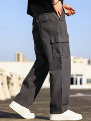 Kotty Men Low-Rise Stretchable Cargo Jeans