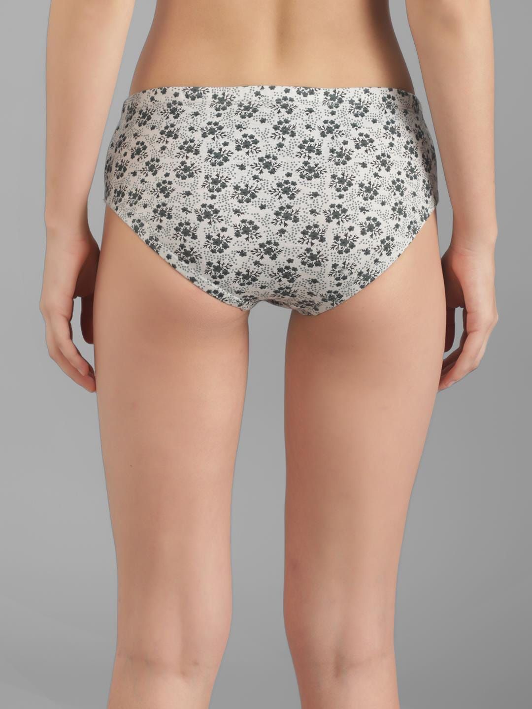 Kotty Women Pack Of 3 Printed Cotton Hipster Briefs