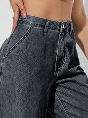 Kotty Women Black Jean Flared High-Rise Clean Look Stretchable Jeans