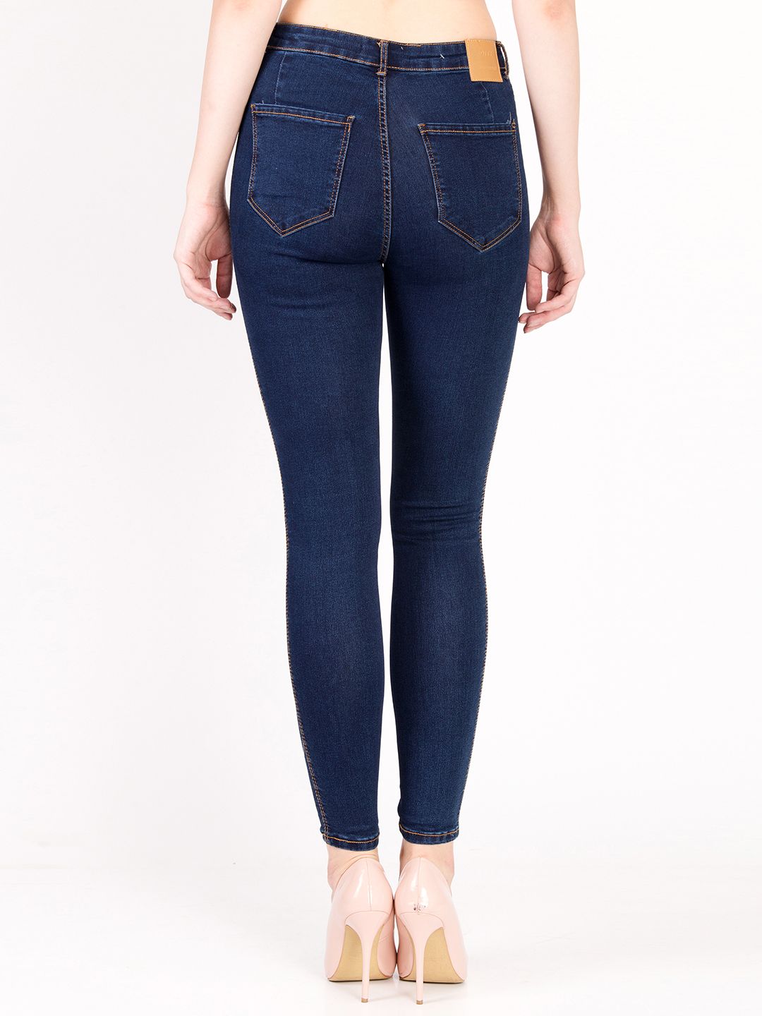 Kotty Women Blue Skinny Fit High-Rise Clean Look Stretchable Jeans