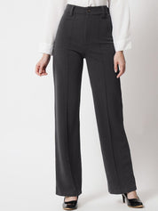 KOTTY BIZwear Women High-Rise Easy Wash Parallel Trousers