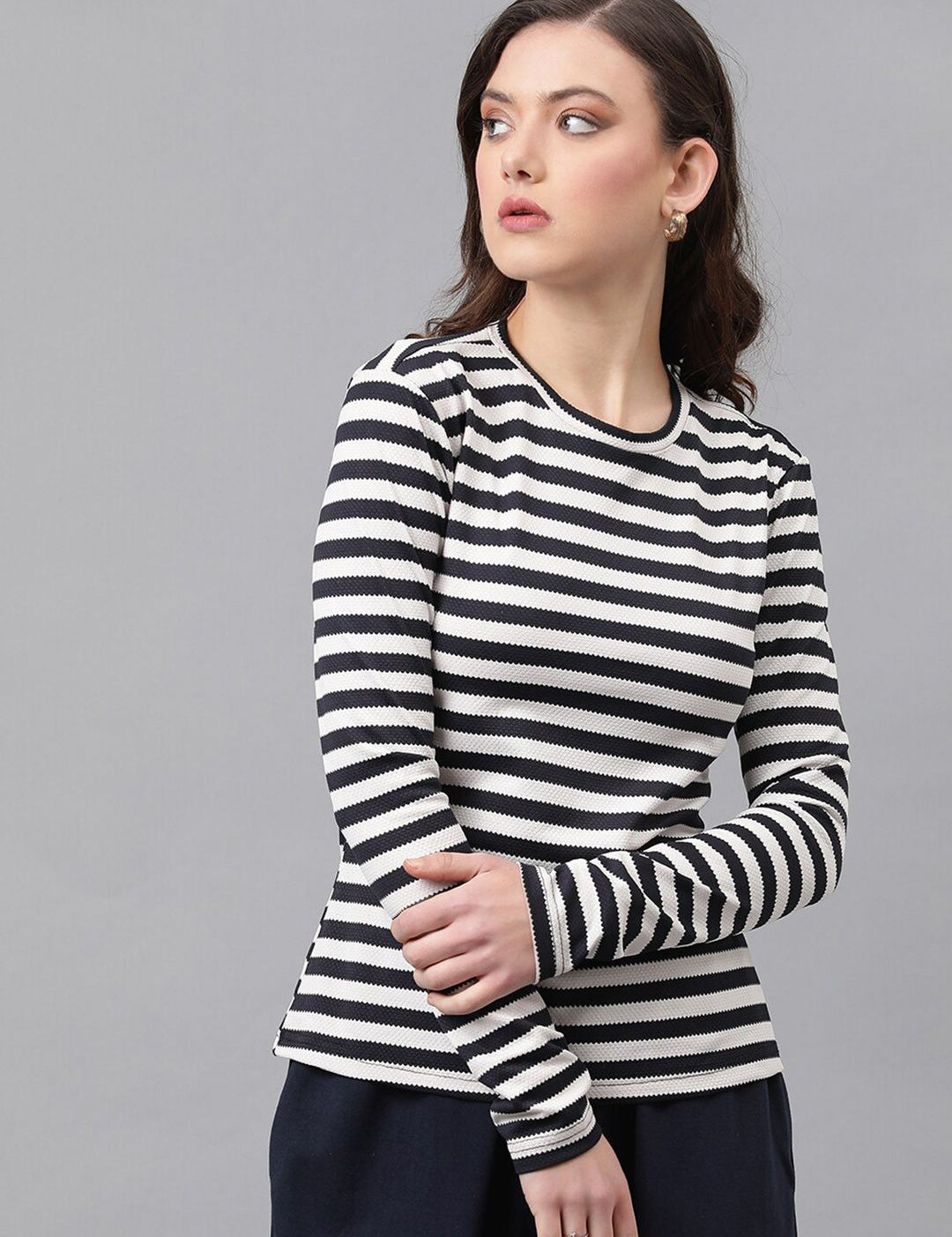 Kotty Striped Long Sleeves Top