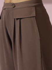 Kotty Women Relaxed High-Rise Easy Wash Pleated Trousers