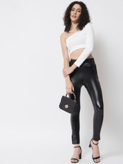 Kotty Women Black Relaxed Skinny Fit Trousers