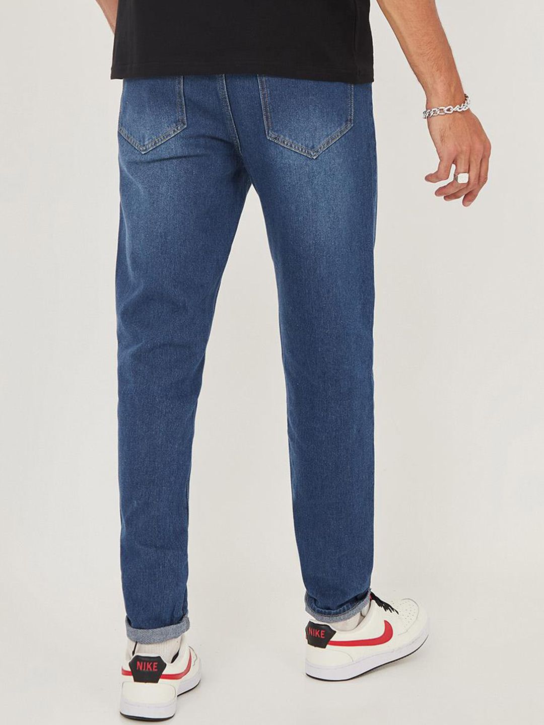 Kotty Men Jean Slim Fit Low-Rise Clean Look Light Fade Stretchable Jeans