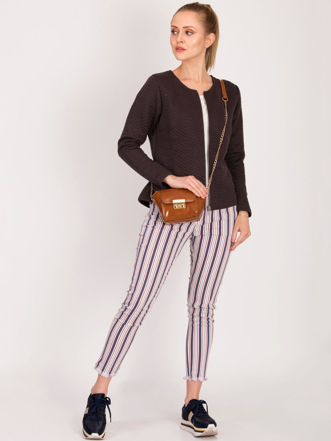 Kotty Women Black Self Design Tailored Jacket